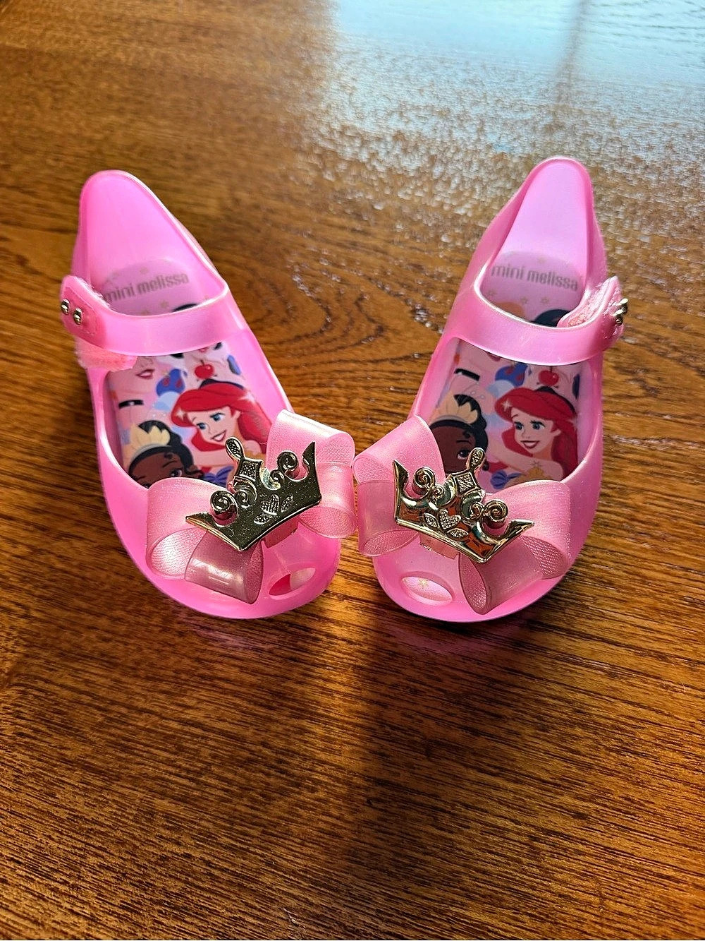 Mini Melissa Bundle of Pink Disney and Clear Glitter Shoes SIZE 9 Toddler